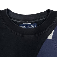 Load image into Gallery viewer, NAUTICA Embroidered Mini Logo Colour Block Striped Reworked Crewneck Sweatshirt
