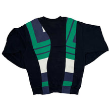 Load image into Gallery viewer, NAUTICA Embroidered Mini Logo Colour Block Striped Reworked Crewneck Sweatshirt
