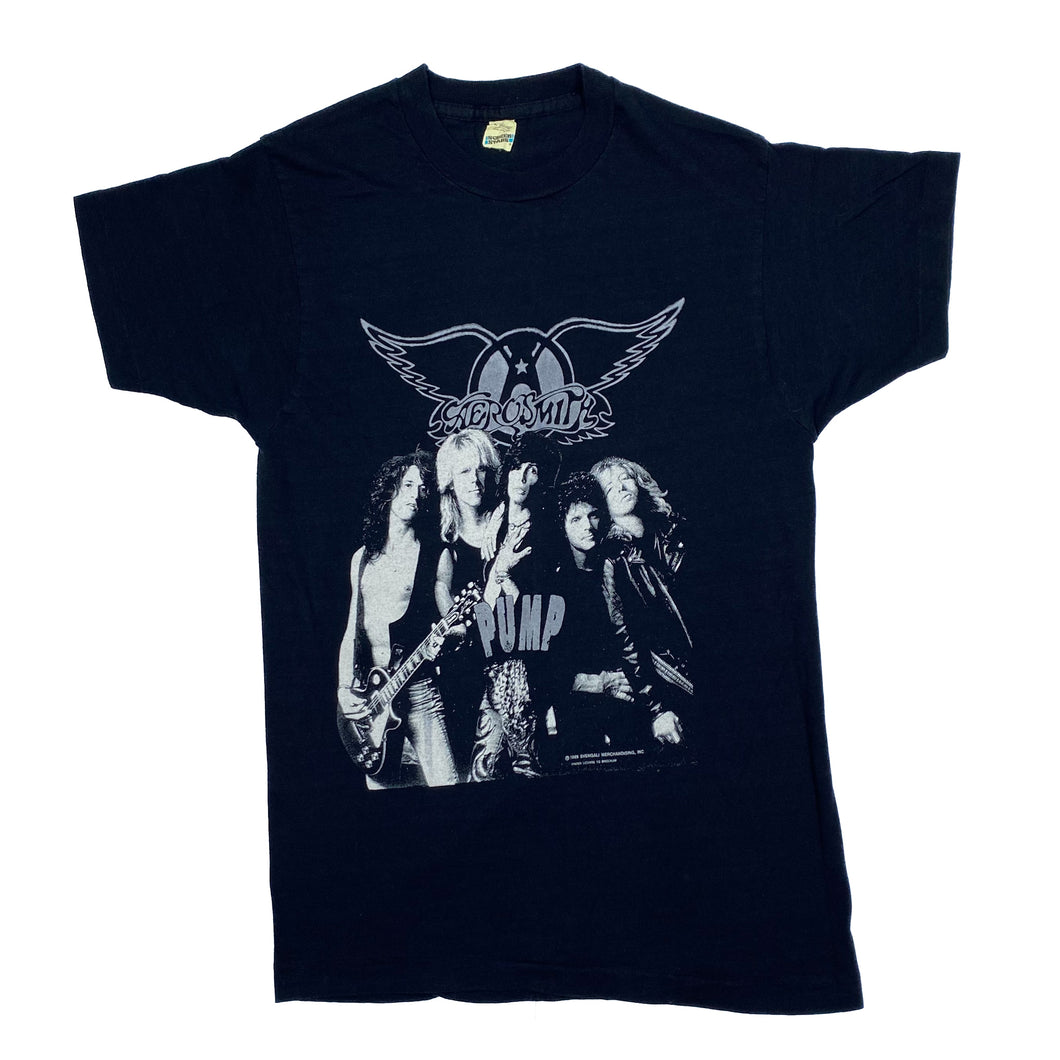 Screen Stars (1989) AEROSMITH “Pump” Glam Metal Hard Rock Band Tour Single Stitch T-Shirt