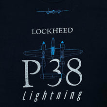 Load image into Gallery viewer, Screen Stars LOCKHEED “P38 Lightning” Air Force Military Single Stitch Graphic T-Shirt
