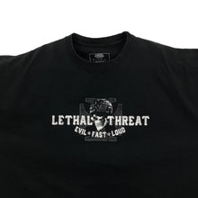Load image into Gallery viewer, LETHAL THREAT “Evil Fast Loud” Gothic Biker Graphic Spellout T-Shirt
