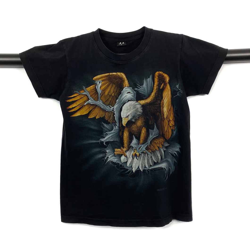 J.I. Bald Eagle Animal Nature Biker Graphic T-Shirt