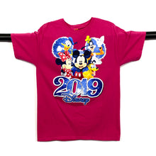 Load image into Gallery viewer, DISNEY “2019” Character Souvenir Graphic Spellout T-Shirt

