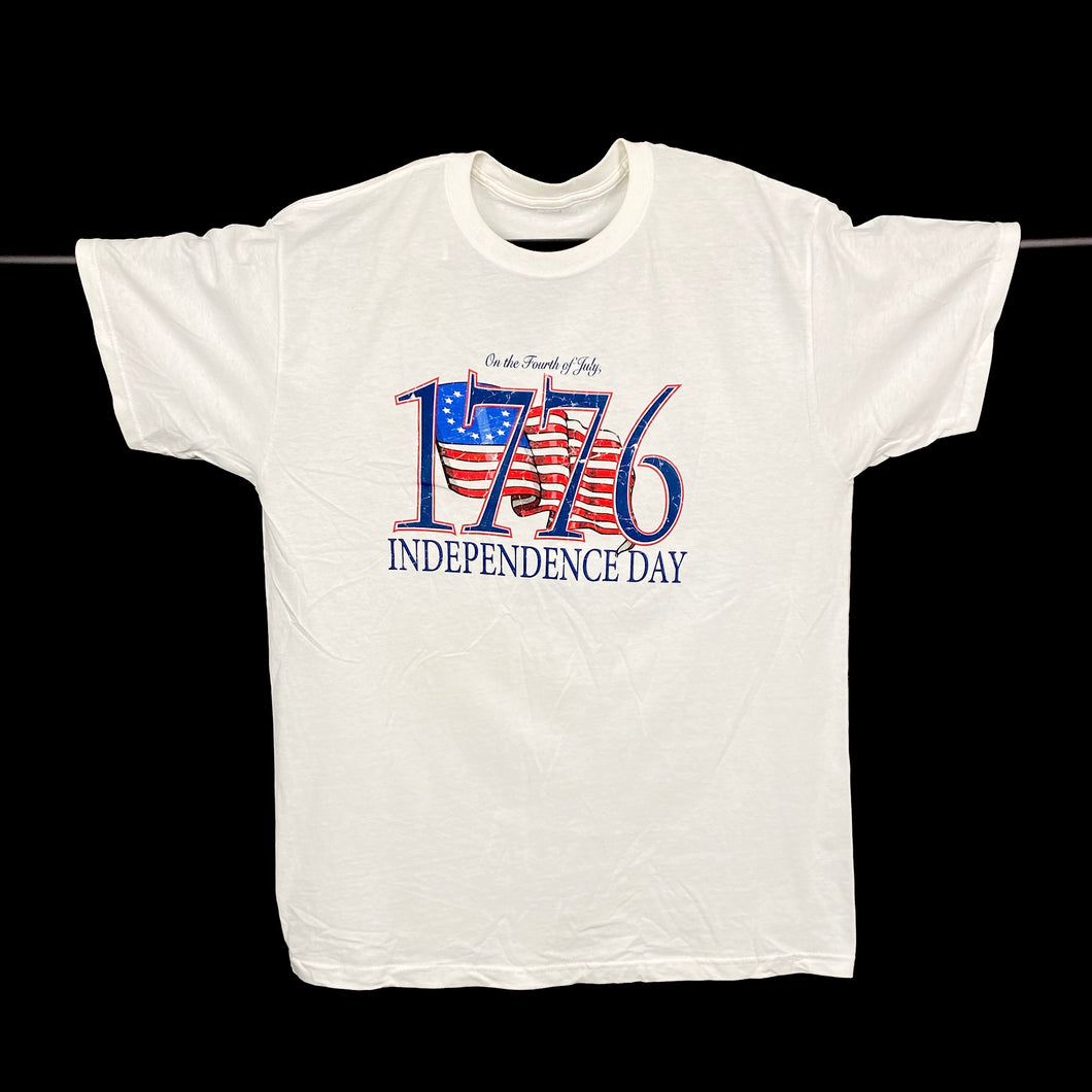 1776 INDEPENDENCE DAY “On The Fourth Of July” Souvenir Graphic Spellout T-Shirt