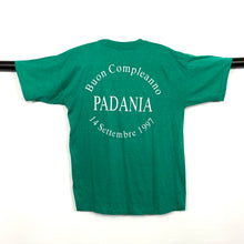 Load image into Gallery viewer, BUON COMPLEANNO PADANIA (1997) Souvenir Graphic Single Stitch T-Shirt
