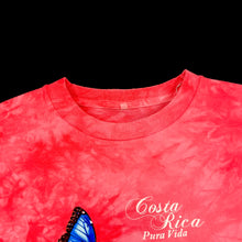 Load image into Gallery viewer, COSTA RICA “Pura Vida” Butterfly Souvenir Graphic Spellout Tie Dye T-Shirt
