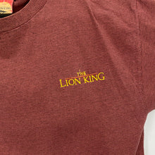 Load image into Gallery viewer, DISNEY THE LION KING Micro Striped Embroidered Mini Logo Movie Promo T-Shirt
