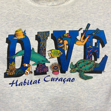 Load image into Gallery viewer, CAL CRU “DIVE” Habitat Curaçao Ocean Wildlife Souvenir Graphic Single Stitch T-Shirt
