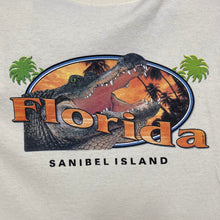Load image into Gallery viewer, FLORIDA “Sanibel Island” Crocodile Souvenir Spellout Graphic T-Shirt
