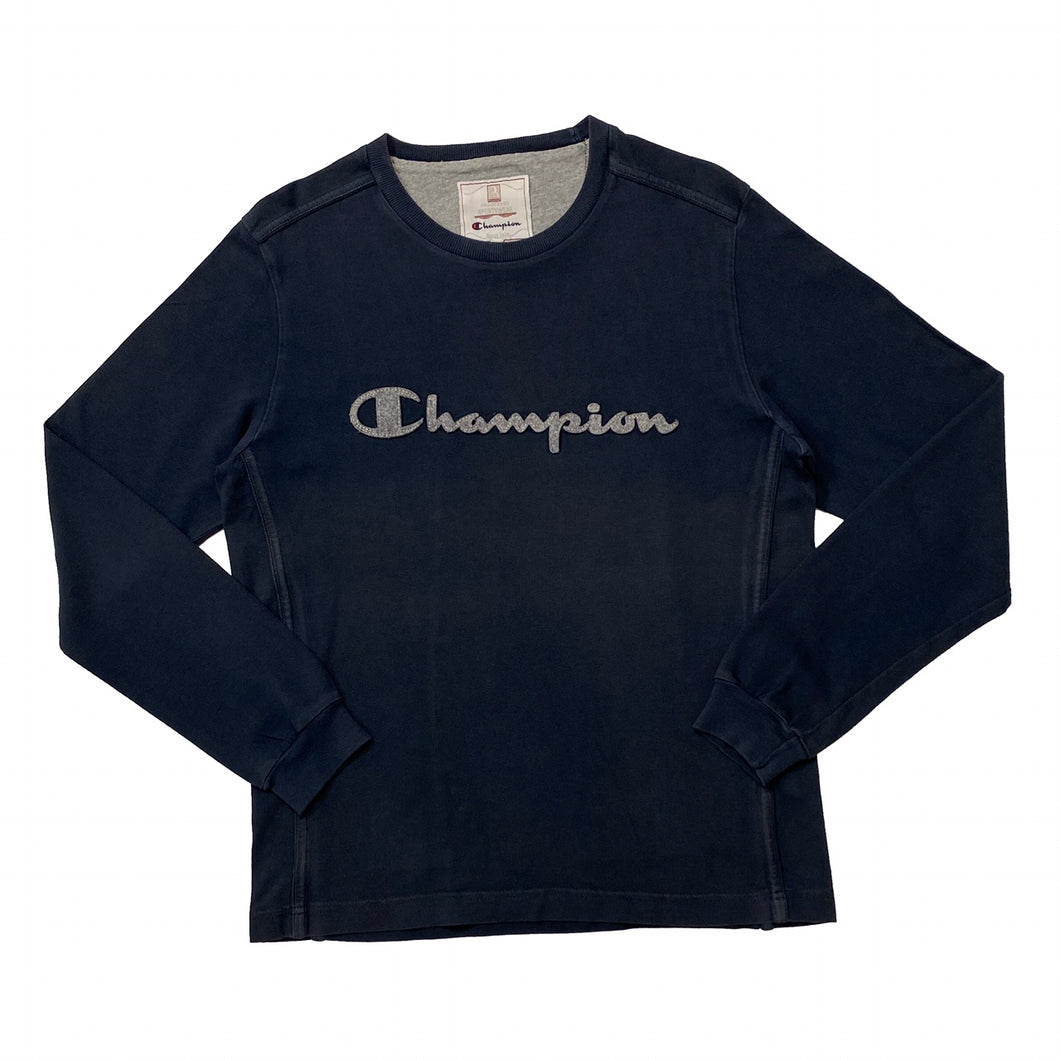 CHAMPION Embroidered Spellout Long Sleeve T-Shirt