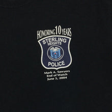Load image into Gallery viewer, STERLING HEIGHTS POLICE &quot;Honoring 10 Years&quot; Tribute Souvenir T-Shirt
