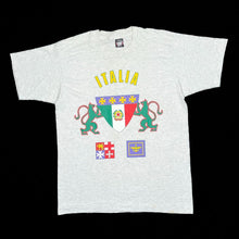 Load image into Gallery viewer, Vintage 90’s Screen Stars ITALIA Souvenir Coat Of Arms Crest Graphic Single Stitch T-Shirt
