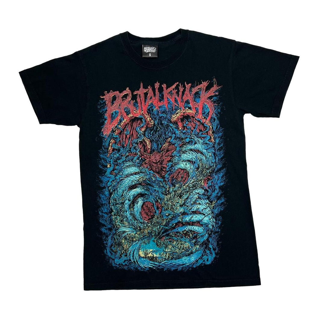BRUTAL KNACK Gothic Tattoo Streetwear Spellout Graphic T-Shirt