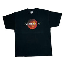 Load image into Gallery viewer, Early 00’s SERENITY Firefly Sci-Fi TV Show Movie Spellout Graphic T-Shirt
