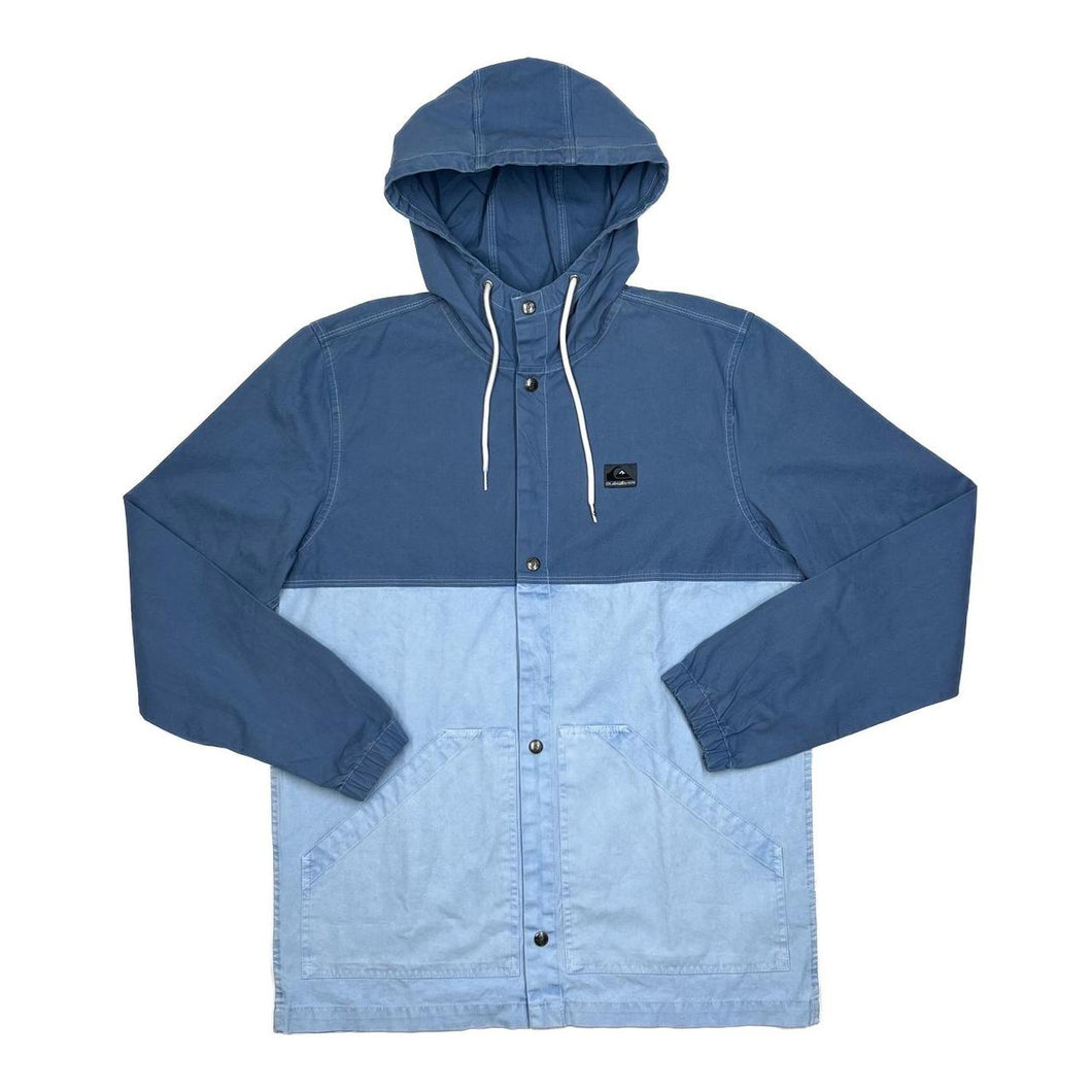 QUIKSILVER “Faded Denim” Natural Dyed Organic Cotton Hooded Windbreaker Jacket