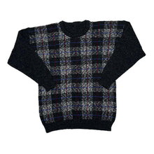 Load image into Gallery viewer, Vintage 80’s Grandad Checked Crewneck Wool Knit Sweater Jumper
