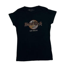 Load image into Gallery viewer, HARD ROCK CAFE “Las Vegas” Diamanté Souvenir Logo Spellout Graphic T-Shirt
