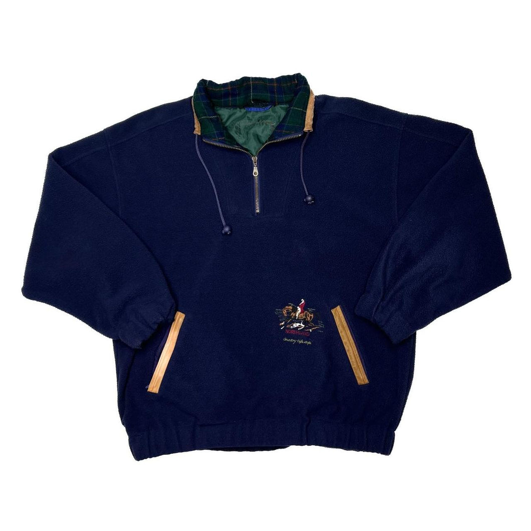 Vintage 90’s NORTHLAND “Country Life Style” 1/2 Zip Pullover Fleece Sweatshirt