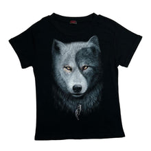 Load image into Gallery viewer, Early 00’s SPIRAL Wolf Animal Nature Wildlife Rolled Sleeve Graphic T-Shirt
