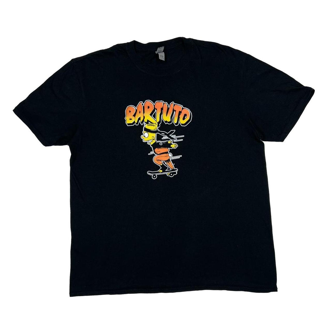 BARTUTO Bart Simpson Naruto Novelty Spellout Cartoon TV Show Anime Graphic T-Shirt