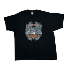 Load image into Gallery viewer, Russell Athletic STREET GLIDE “Let’s Roll” Biker Souvenir Spellout Graphic T-Shirt
