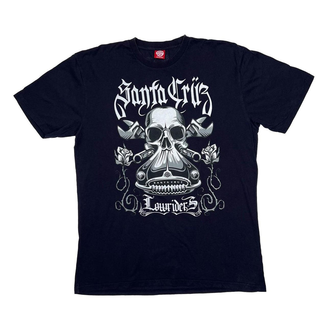 SANTA CRUZ “Lowriders” Skateboards Skater Spellout Graphic T-Shirt