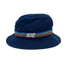 Load image into Gallery viewer, NIKE y2k Rainbow Multi Coloured Ribbon Metallic Spellout Bucket Hat

