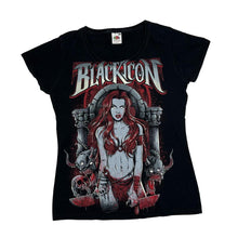 Load image into Gallery viewer, BLACK ICON Gothic Satanic Demonic Spellout Graphic T-Shirt
