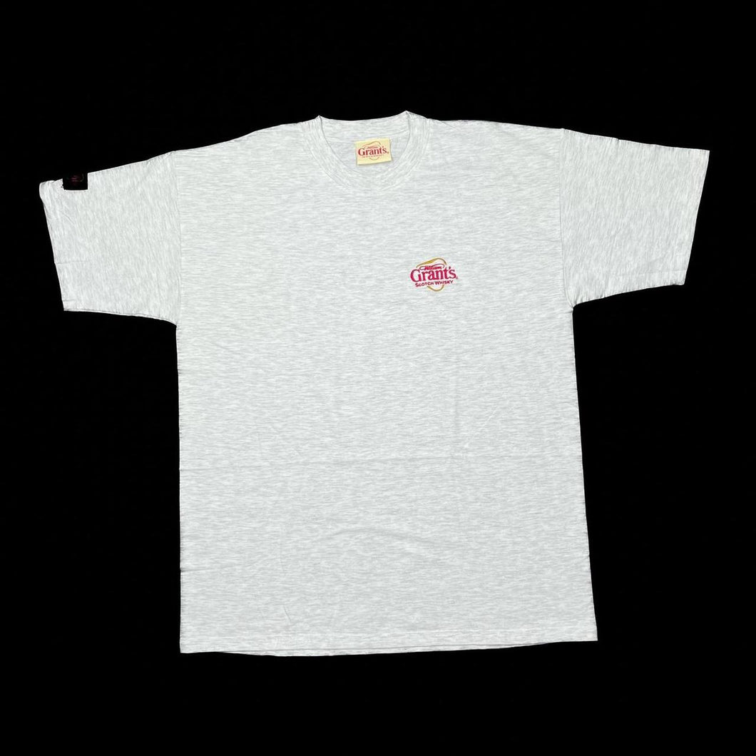 Vintage 90’s GRANT’S SCOTCH WHISKEY Embroidered Drinks Promo Logo Graphic T-Shirt