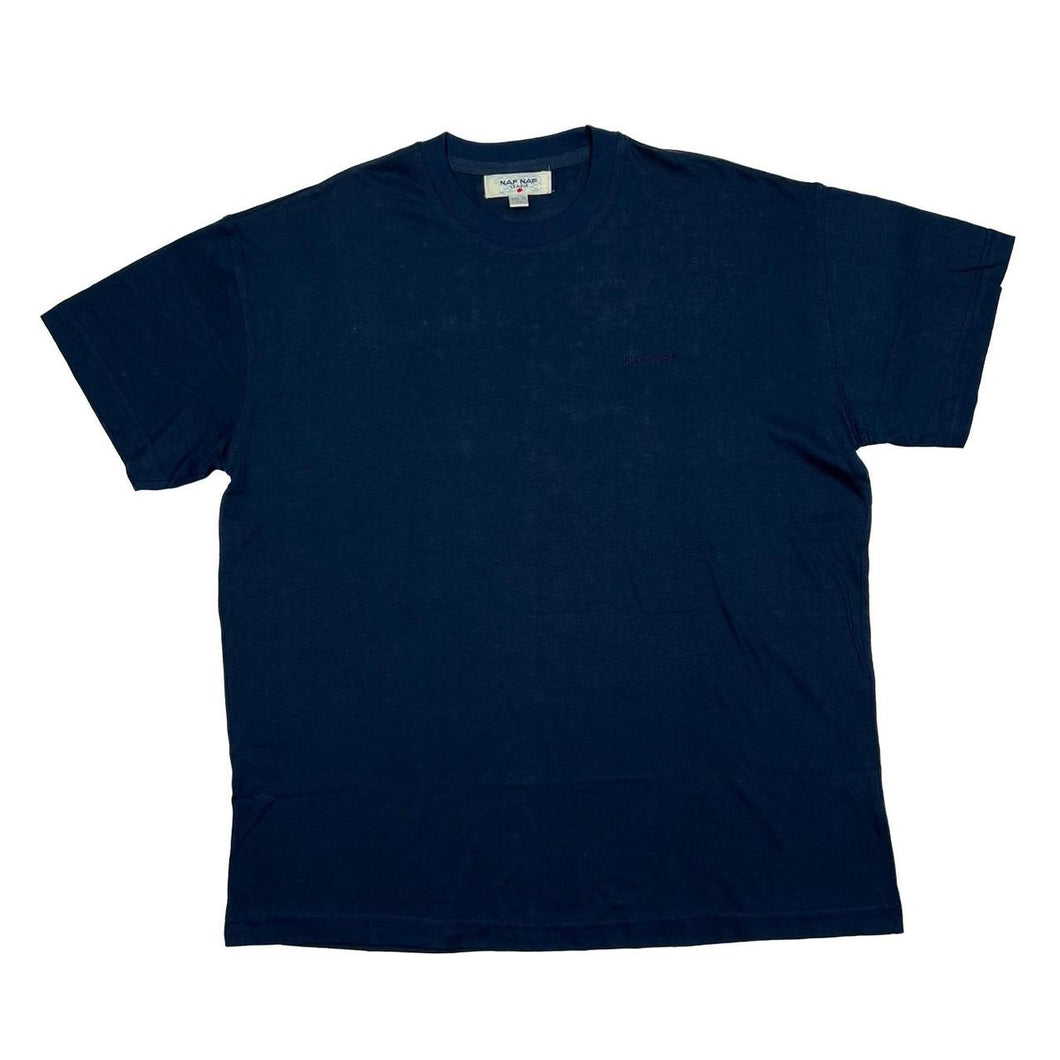 Early 00’s NAF NAF LEAGUE Embroidered Mini Logo Classic Basic Essential T-Shirt