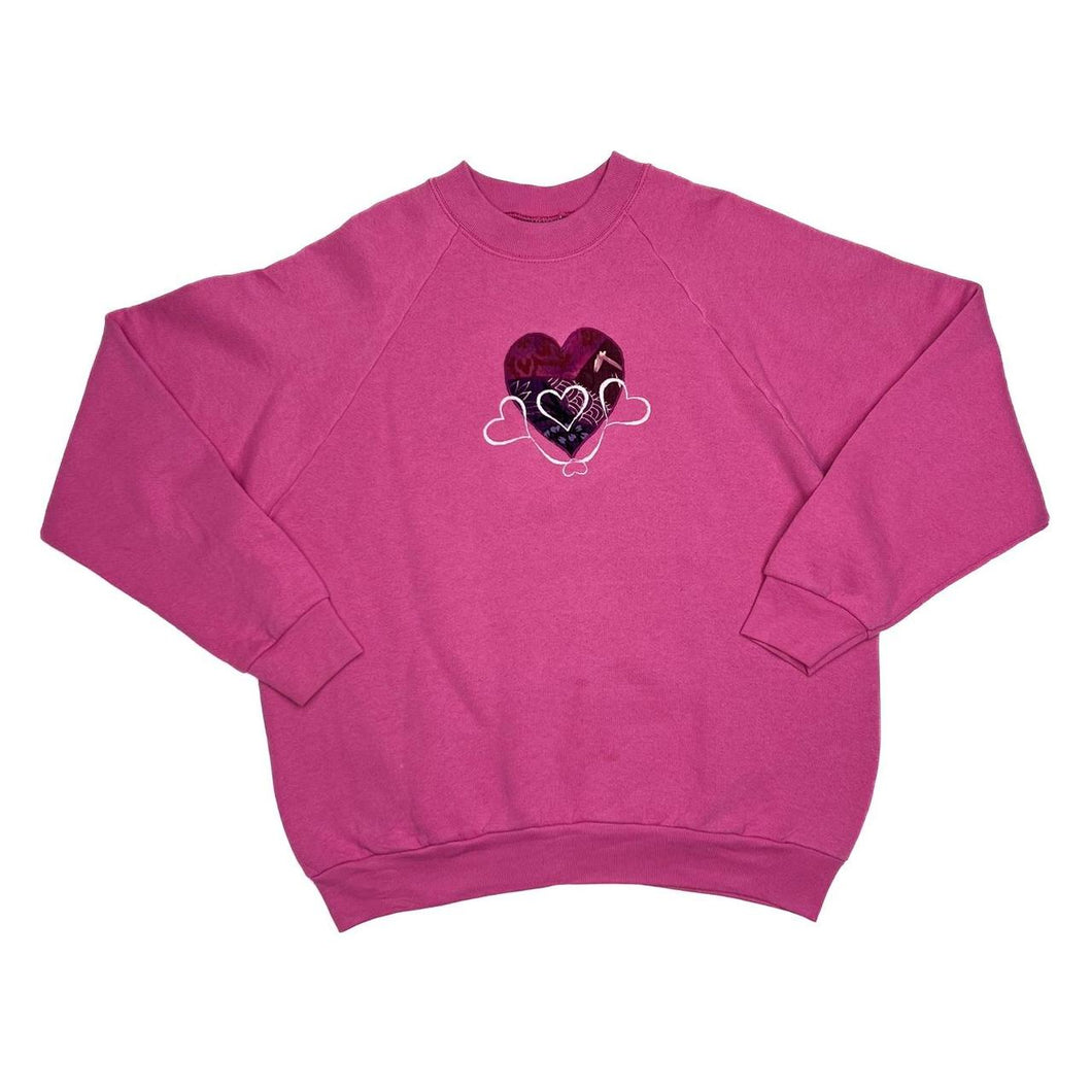 Vintage 90’s FOTL Embroidered Heart Patch Crewneck Sweatshirt