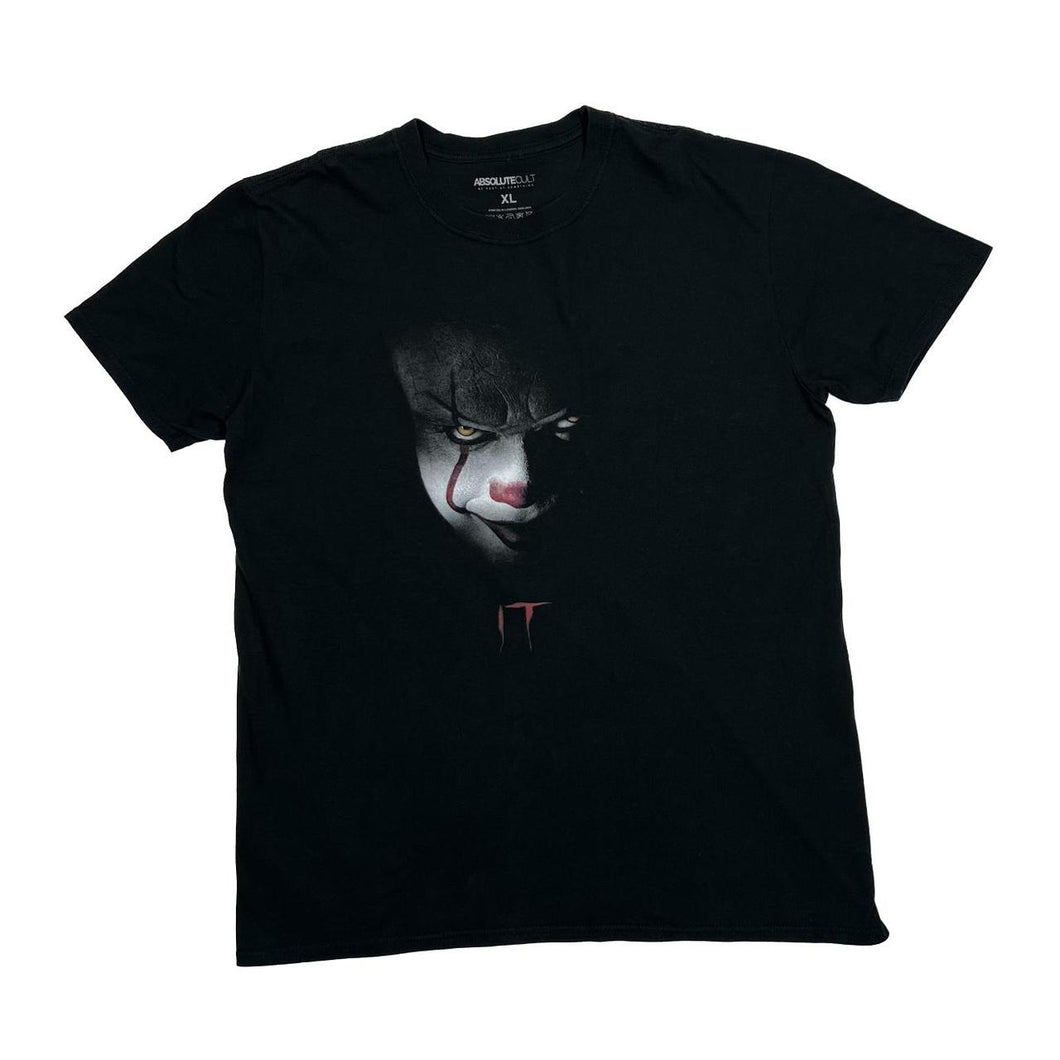 Absolute Cult IT Stephen King Pennywise Clown Horror Movie Spellout Graphic T-Shirt