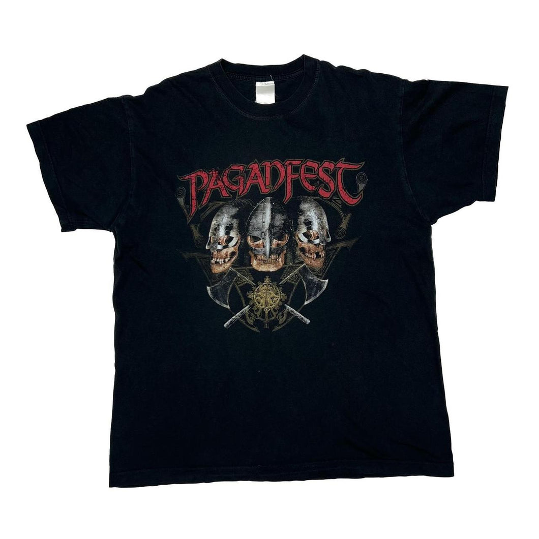 PAGANFEST (2010) Graphic Spellout Folk Black Heavy Metal Band Festival T-Shirt