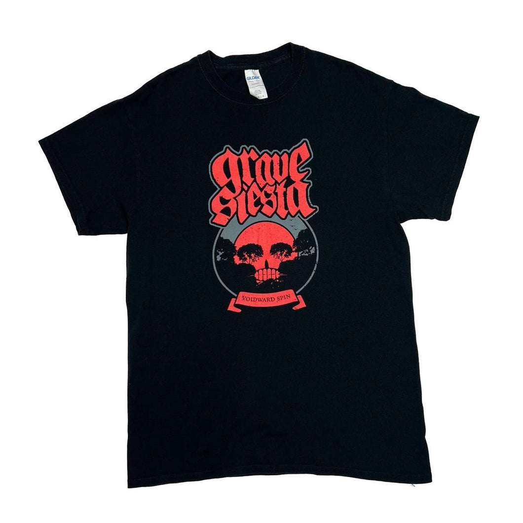 GRAVE SIESTA “Voidwars Spin” Graphic Spellout Sludge Doom Heavy Metal Band T-Shirt