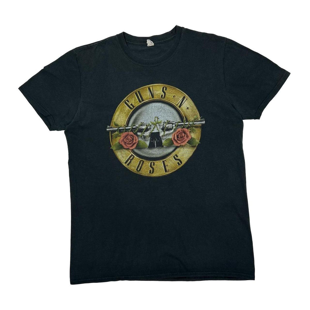 GUNS N ROSES (2013) Classic Logo Spellout Glam Metal Hard Rock Band Reprint T-Shirt