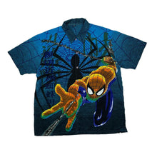 Load image into Gallery viewer, Early 00’s SPIDER-MAN Marvel Comic Book Superhero All-Over Print Polyester Shirt
