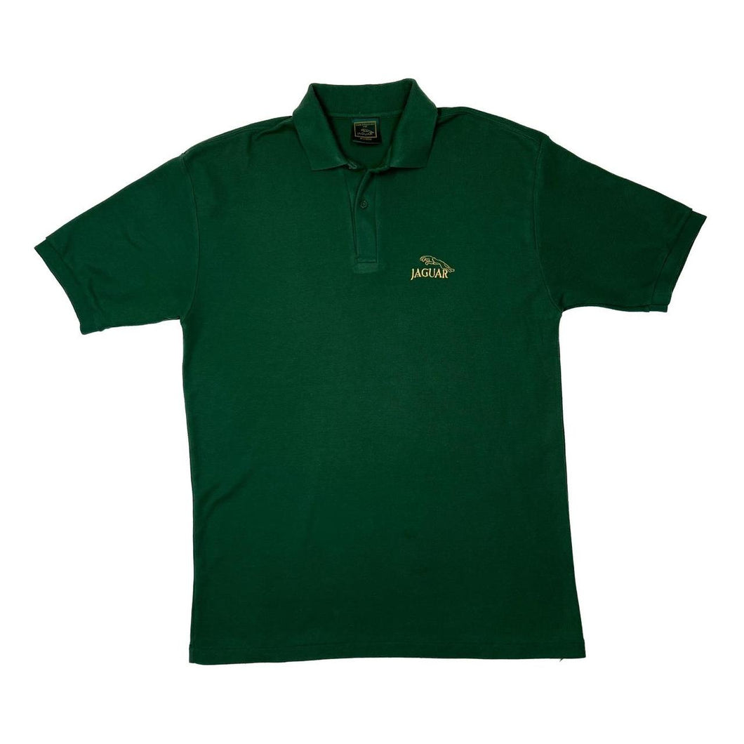 Vintage Jerzees JAGUAR Embroidered Logo Motorsports Automobile Car Polo Shirt Top