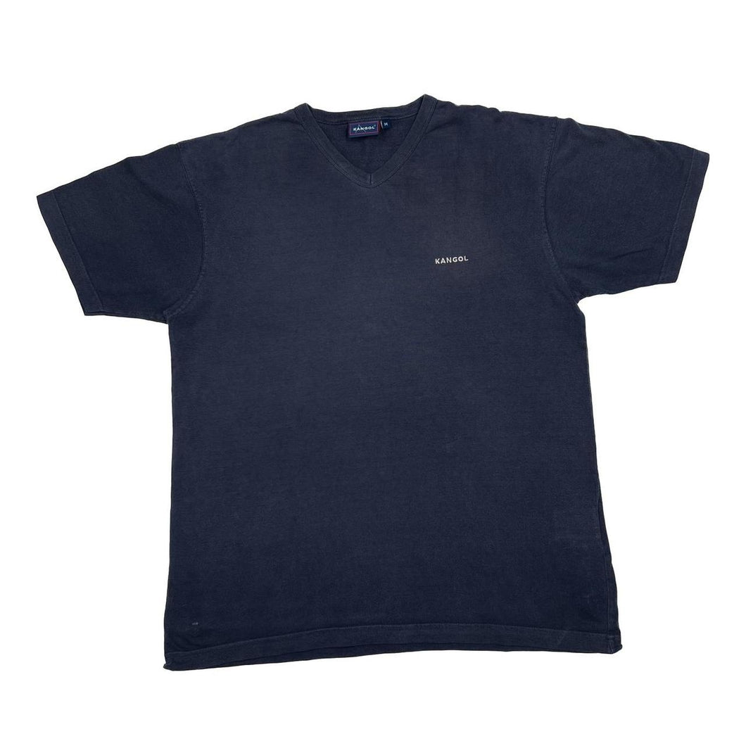 Early 00’s KANGOL Embroidered Mini Spellout Classic V-Neck T-Shirt