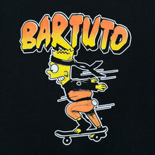 Load image into Gallery viewer, BARTUTO Bart Simpson Naruto Novelty Spellout Cartoon TV Show Anime Graphic T-Shirt
