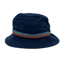 Load image into Gallery viewer, NIKE y2k Rainbow Multi Coloured Ribbon Metallic Spellout Bucket Hat
