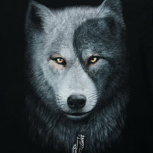 Load image into Gallery viewer, Early 00’s SPIRAL Wolf Animal Nature Wildlife Rolled Sleeve Graphic T-Shirt
