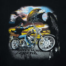 Load image into Gallery viewer, Early 00’s Fei Yang AMERICAN LEGEND Eagle Biker Spellout Graphic T-Shirt
