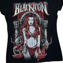 Load image into Gallery viewer, BLACK ICON Gothic Satanic Demonic Spellout Graphic T-Shirt

