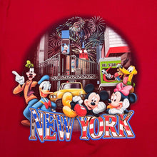 Load image into Gallery viewer, DISNEY “New York” Souvenir Character Spellout Graphic T-Shirt
