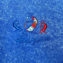 Load image into Gallery viewer, Early 00’s ARIZONA Embroidered Cave Art Souvenir Spellout Acid Washed Polo Shirt
