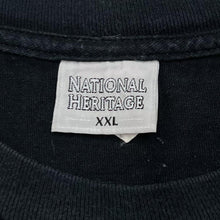Load image into Gallery viewer, Early 00’s National Heritage LIVE HARD RIDE HARD Gothic Biker Spellout Graphic T-Shirt
