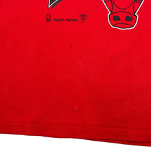 Load image into Gallery viewer, Vintage 90’s Hanes NBA CHICAGO BULLS Spellout Basketball Graphic Single Stitch T-Shirt
