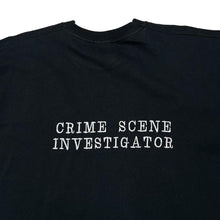 Load image into Gallery viewer, C.S.I. FORENSICS “Miami Florida” Embroidered Souvenir Logo Spellout Graphic T-Shirt
