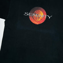 Load image into Gallery viewer, Early 00’s SERENITY Firefly Sci-Fi TV Show Movie Spellout Graphic T-Shirt
